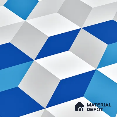 3D Wall Tile TL 06512  SR BL 4041 Highlighter 1 24 inch x 12 inch Ceramic Glossy Finish - 8 mm | Suitable for Accent / Feature Walls, Bathroom, Kitchen Wall & Backsplashes (Sample)