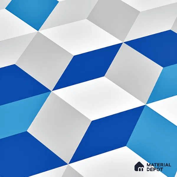 3D Wall Tile TL 06512  SR BL 4041 Highlighter 1 24 inch x 12 inch Ceramic Glossy Finish - 8 mm | Suitable for Accent / Feature Walls, Bathroom, Kitchen Wall & Backsplashes (Sample)