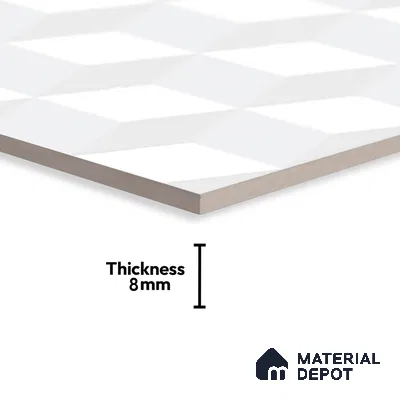 Geometric Floor Tile TL 06512 C   12 inch x 12 inch Ceramic Matte Finish - 8 mm | Suitable for Bathroom | Please Expect a Slight Variation of Pattern (Sample)
