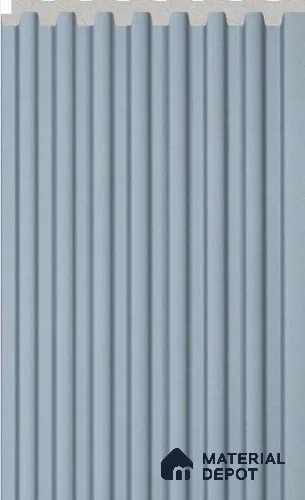 Pastel Blue Plain Colour Louver PN 02715 G 8 ft x 4.8 inch Charcoal Panel - 10 mm | Suitable for Feature Wall, TV Unit & Living Room | Width is Subjected to 5% Variation