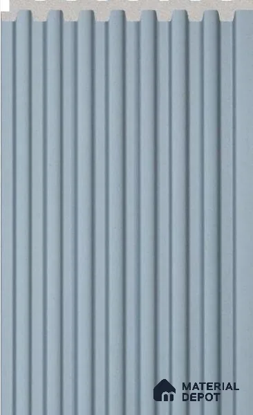 Pastel Blue Plain Colour Louver PN 02715 G 8 ft x 4.8 inch Charcoal Panel - 10 mm | Suitable for Feature Wall, TV Unit & Living Room | Width is Subjected to 5% Variation