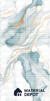 Faux Subway Wall Tile TL 08538 B | Subway Pale Statuario 4 ft x 2 ft Dazel Punch Sugar Matte Finish Porcelain Tile - 9 mm | Suitable for Kitchen, Bathroom & Dining Area
