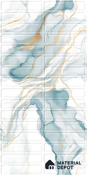 Faux Subway Wall Tile TL 08538 B | Subway Pale Statuario 4 ft x 2 ft Dazel Punch Sugar Matte Finish Porcelain Tile - 9 mm | Suitable for Kitchen, Bathroom & Dining Area