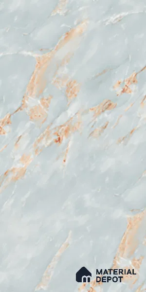Marble Floor & Wall Tile TL 08540 | Eragon Aqua 4 ft x 2 ft Sugar Matte Finish Porcelain Tile - 9 mm | 3 Random Design | Suitable for Living Room, Bedroom, Bathroom & Kitchen