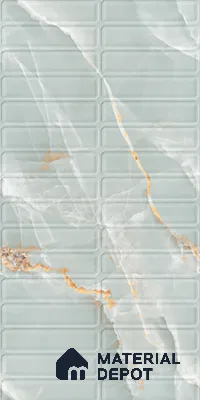 Faux Subway Wall Tile TL 08534 B | Subway Gress Aqua 4 ft x 2 ft Dazel Punch Sugar Matte Finish Porcelain Tile - 9 mm | 3 Random Design | Suitable for Kitchen, Bathroom & Dining Area
