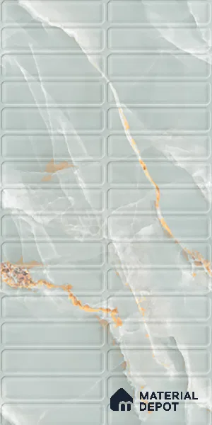 Faux Subway Wall Tile TL 08534 B | Subway Gress Aqua 4 ft x 2 ft Dazel Punch Sugar Matte Finish Porcelain Tile - 9 mm | 3 Random Design | Suitable for Kitchen, Bathroom & Dining Area