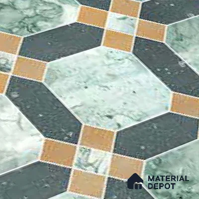 Moroccan Wall & Floor Tile TL 10030 | CRV-77 | 1 ft x 1 ft Matte Finish Ceramic Tile - 10 mm | Suitable for Bathroom, Kitchen, Balcony | Please Expect a Slight Variation of Pattern
