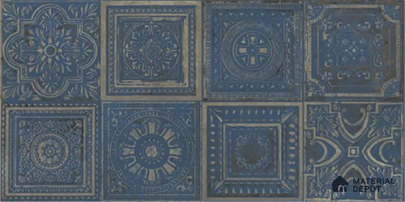 Highlighter Wall Tile TL 06531 G Lux Blue Decor 2 ft x 1 ft Ceramic Matte Finish - 8 mm | Suitable for Kitchen, Bathroom & Balcony Walls