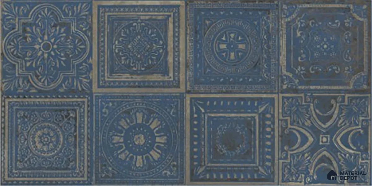 Highlighter Wall Tile TL 06531 G Lux Blue Decor 2 ft x 1 ft Ceramic Matte Finish - 8 mm | Suitable for Kitchen, Bathroom & Balcony Walls