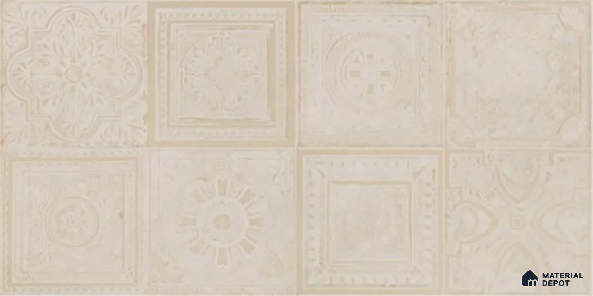 Highlighter Wall Tile TL 06531 C G Lux Beige Decor 2 ft x 1 ft Ceramic Matte Finish - 8 mm | Suitable for Kitchen, Bathroom & Balcony Walls