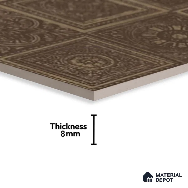 Highlighter Wall Tile TL 06531 D G Lux Copper Decor 2 ft x 1 ft Ceramic Matte Finish - 8 mm | Suitable for Kitchen, Bathroom & Balcony Walls