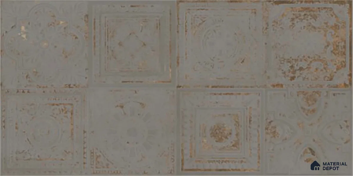 Highlighter Wall Tile TL 06531 F G Lux Grey Decor 2 ft x 1 ft Ceramic Matte Finish - 8 mm | Suitable for Kitchen, Bathroom & Balcony Walls