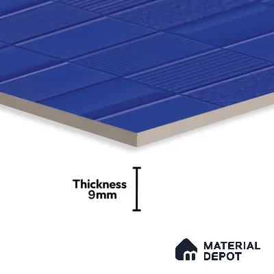 TL 00700 B Blue Mystic Series Navy Blue Matte Finish 4 ft x 2 ft Full Body Vitrified Tile - 9 mm (Sample)