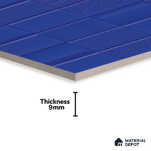 TL 00700 B Blue Mystic Series Navy Blue Matte Finish 4 ft x 2 ft Full Body Vitrified Tile - 9 mm (Sample)