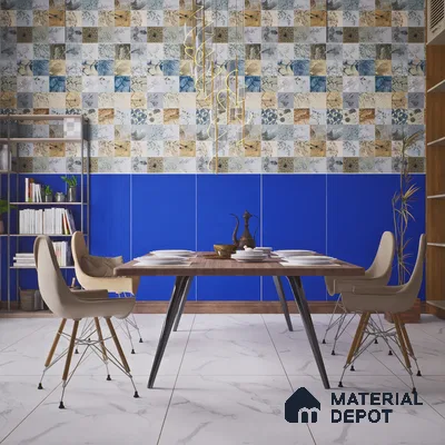 TL 00700 Blue Mystic Series Sky Blue Matte Finish 4 ft x 2 ft Full Body Vitrified Tile - 9 mm (Sample)