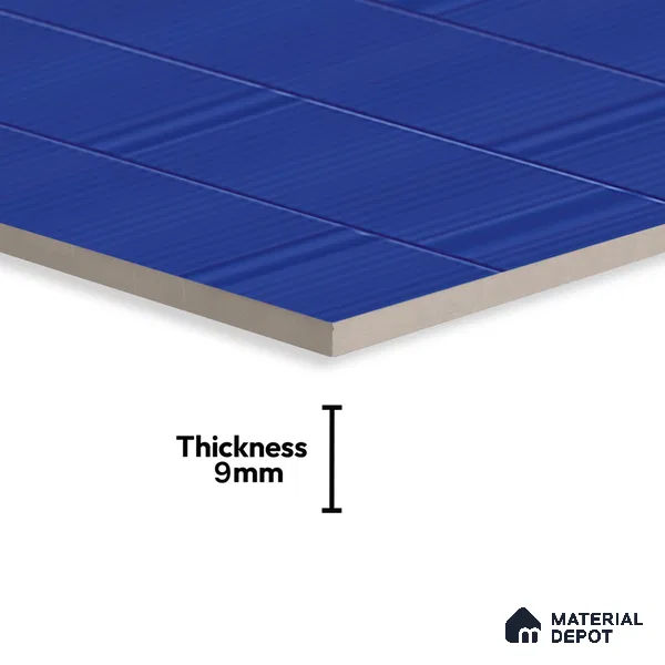 TL 00700 C Blue Mystic Series Aqua Blue Matte Finish 4 ft x 2 ft Full Body Vitrified Tile - 9 mm (Sample)