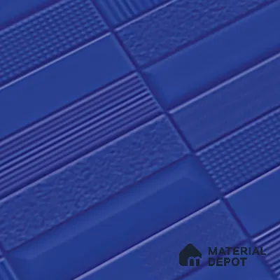 TL 00700 F Blue Mystic Series Pattern 5 Blue Chrome Finish 4 ft x 2 ft Full Body Vitrified Tile - 9 mm (Sample)