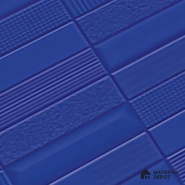 TL 00700 F Blue Mystic Series Pattern 5 Blue Chrome Finish 4 ft x 2 ft Full Body Vitrified Tile - 9 mm (Sample)