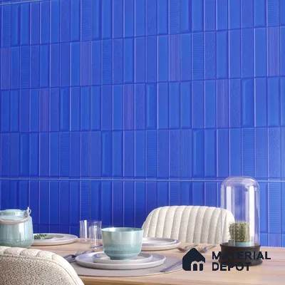 TL 00700 F Blue Mystic Series Pattern 5 Blue Chrome Finish 4 ft x 2 ft Full Body Vitrified Tile - 9 mm (Sample)