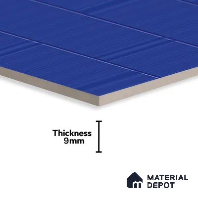 TL 00700 G Blue Mystic Series Pattern 6 Blue Chrome Finish 4 ft x 2 ft Full Body Vitrified Tile - 9 mm (Sample)