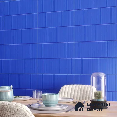 TL 00700 G Blue Mystic Series Pattern 6 Blue Chrome Finish 4 ft x 2 ft Full Body Vitrified Tile - 9 mm (Sample)