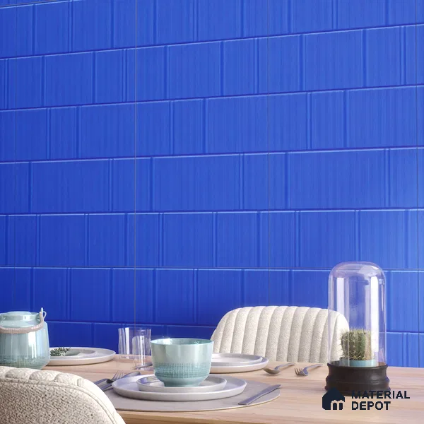 TL 00700 G Blue Mystic Series Pattern 6 Blue Chrome Finish 4 ft x 2 ft Full Body Vitrified Tile - 9 mm (Sample)
