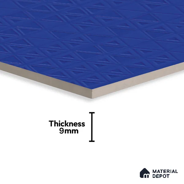 TL 00700 H Blue Mystic Series Pattern 7 Blue Chrome Finish 4 ft x 2 ft Full Body Vitrified Tile - 9 mm (Sample)