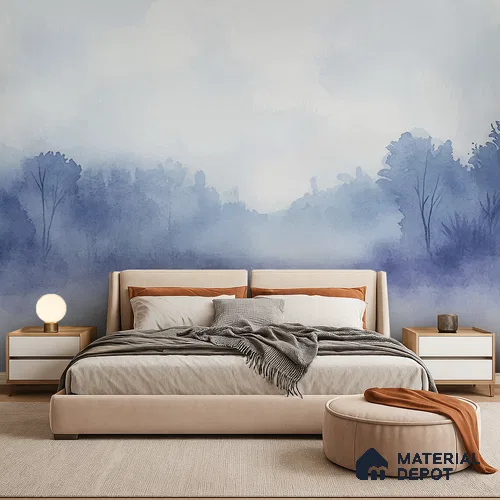 Morning Fog Design | WP 04158 B Non Woven Matte Finish Abstract Style Premium Customized size Wallpaper | 150 GSM WP01MTF Paper | (MOQ = 30 Sq. Ft.)
