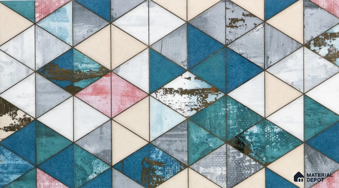 Glass Highlighter Wall Tile TL 00263 Harbour Patch 2 ft x 1 ft Glossy Finish Ceramic Tile - 9 mm | Suitable For Kitchen, Bathroom & Accent/Feature Wall