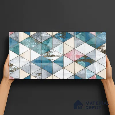 Glass Highlighter Wall Tile TL 00263 Harbour Patch 2 ft x 1 ft Glossy Finish Ceramic Tile - 9 mm | Suitable For Kitchen, Bathroom & Accent/Feature Wall