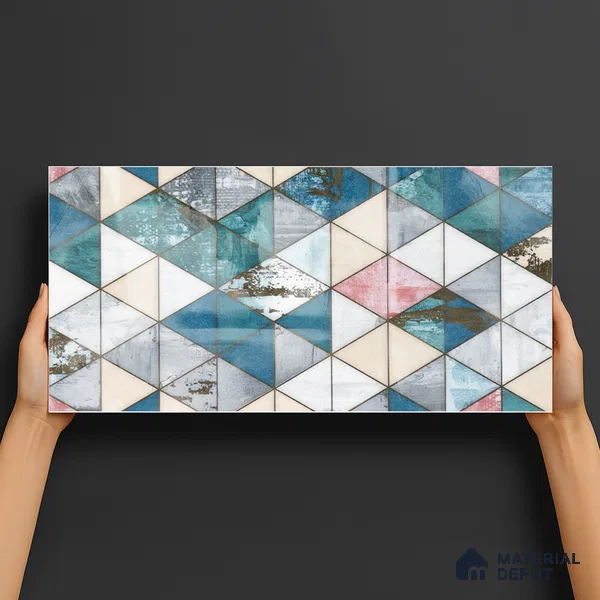 Glass Highlighter Wall Tile TL 00263 Harbour Patch 2 ft x 1 ft Glossy Finish Ceramic Tile - 9 mm | Suitable For Kitchen, Bathroom & Accent/Feature Wall