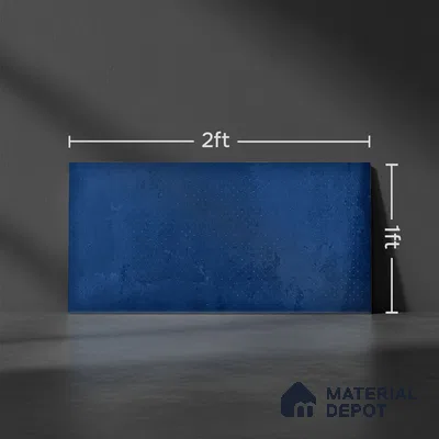 Stone Wall Tile TL 06569 Mood Dark Blue 2 ft x 1 ft Ceramic Glossy Finish - 8 mm | Suitable for Living Room, Kitchen & Bathroom