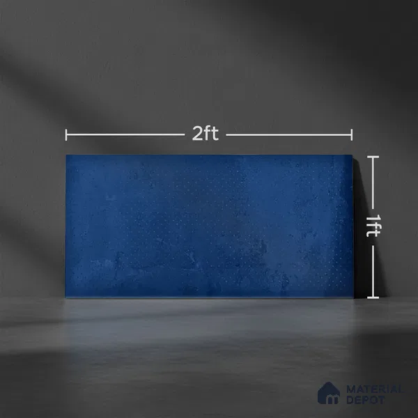 Stone Wall Tile TL 06569 Mood Dark Blue 2 ft x 1 ft Ceramic Glossy Finish - 8 mm | Suitable for Living Room, Kitchen & Bathroom