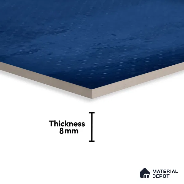 Stone Wall Tile TL 06569 Mood Dark Blue 2 ft x 1 ft Ceramic Glossy Finish - 8 mm | Suitable for Living Room, Kitchen & Bathroom
