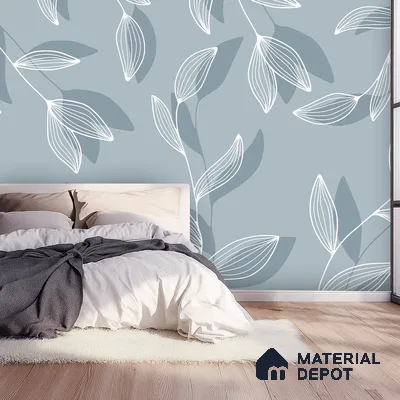 Soft Sky Botanica Spring Garden View | WP 04142 B Non Woven Matte Finish Tropical Style Premium Customized size Wallpaper | 150 GSM WP01MTF Paper | (MOQ = 30 Sq. Ft.)