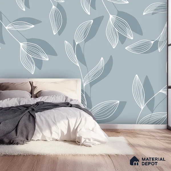 Soft Sky Botanica Spring Garden View | WP 04142 B Non Woven Matte Finish Tropical Style Premium Customized size Wallpaper | 150 GSM WP01MTF Paper | (MOQ = 30 Sq. Ft.)