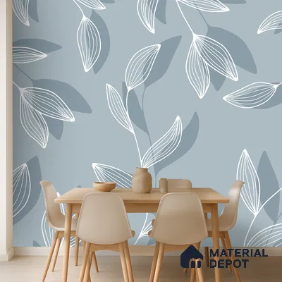 Soft Sky Botanica Spring Garden View | WP 04142 B Non Woven Matte Finish Tropical Style Premium Customized size Wallpaper | 150 GSM WP01MTF Paper | (MOQ = 30 Sq. Ft.)