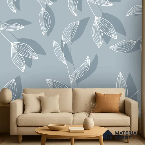 Soft Sky Botanica Spring Garden View | WP 04142 B Non Woven Matte Finish Tropical Style Premium Customized size Wallpaper | 150 GSM WP01MTF Paper | (MOQ = 30 Sq. Ft.)
