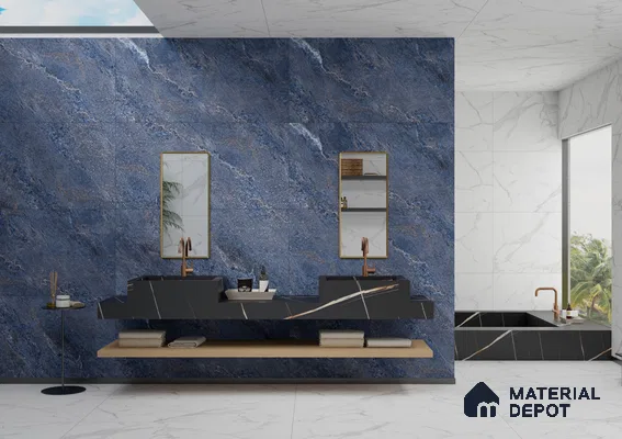 Elegant Blue Marble Bathroom Design | Material Depot