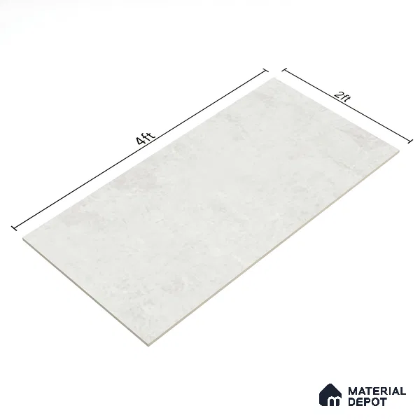 Stone Look Wall & Floor Tile TL 06614 B Neutral Bianco 4 ft x 2 ft Vitrified Matte Finish - 9 mm | Random 4 | Suitable for Living Room, Bedroom, Bathroom, Kitchen, Dining