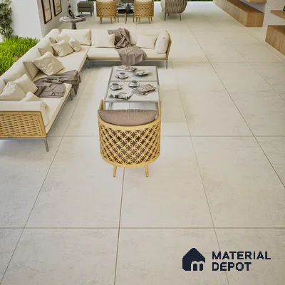 Stone Look Wall & Floor Tile TL 06614 B Neutral Bianco 4 ft x 2 ft Vitrified Matte Finish - 9 mm | Random 4 | Suitable for Living Room, Bedroom, Bathroom, Kitchen, Dining