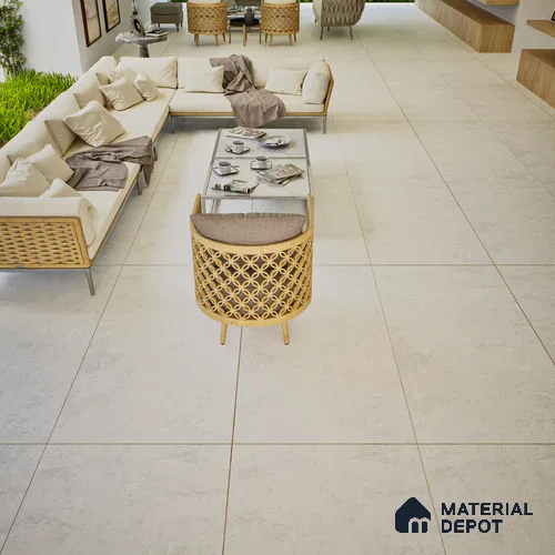 Stone Look Wall & Floor Tile TL 06614 B Neutral Bianco 4 ft x 2 ft Vitrified Matte Finish - 9 mm | Random 4 | Suitable for Living Room, Bedroom, Bathroom, Kitchen, Dining