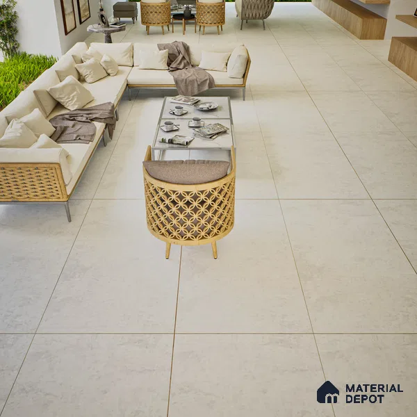 Stone Look Wall & Floor Tile TL 06614 B Neutral Bianco 4 ft x 2 ft Vitrified Matte Finish - 9 mm | Random 4 | Suitable for Living Room, Bedroom, Bathroom, Kitchen, Dining