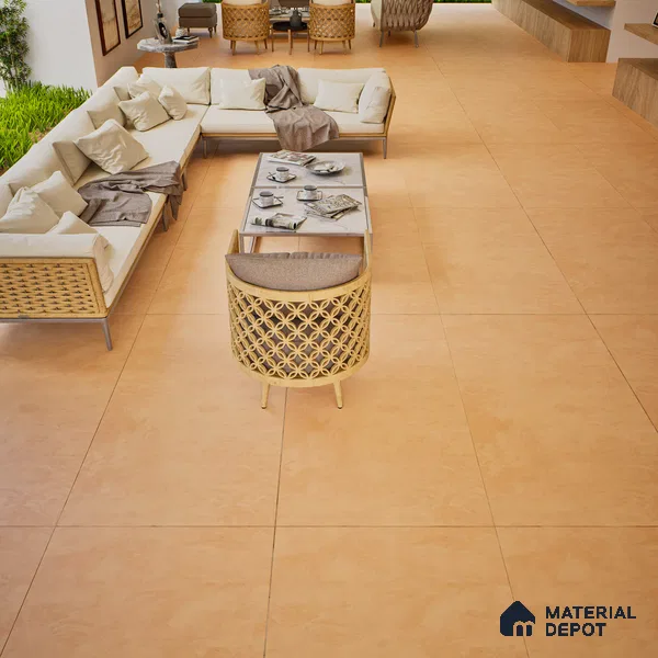 Stone Look Wall & Floor Tile TL 06614 C Neutral Coral 4 ft x 2 ft Vitrified Matte Finish - 9 mm | Random 4 | Suitable for Living Room, Bedroom, Bathroom, Kitchen, Dining (Sample)