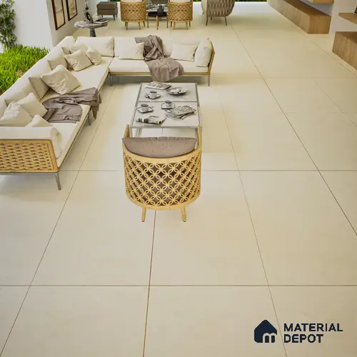 Stone Look Wall & Floor Tile TL 06614 D Neutral Crema 4 ft x 2 ft Vitrified Matte Finish - 9 mm | Random 4 | Suitable for Living Room, Bedroom, Bathroom, Kitchen, Dining