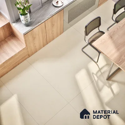 Stone Look Wall & Floor Tile TL 06614 D Neutral Crema 4 ft x 2 ft Vitrified Matte Finish - 9 mm | Random 4 | Suitable for Living Room, Bedroom, Bathroom, Kitchen, Dining (Sample)