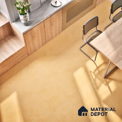 Stone Look Wall & Floor Tile TL 06614 E Neutral Mustard 4 ft x 2 ft Vitrified Matte Finish - 9 mm | Random 4 | Suitable for Living Room, Bedroom, Bathroom, Kitchen, Dining (Sample)