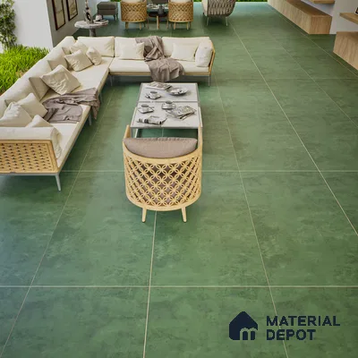 Stone Look Wall & Floor Tile TL 06614 F Neutral Verde 4 ft x 2 ft Vitrified Matte Finish - 9 mm | Random 4 | Suitable for Living Room, Bedroom, Bathroom, Kitchen, Dining (Sample)