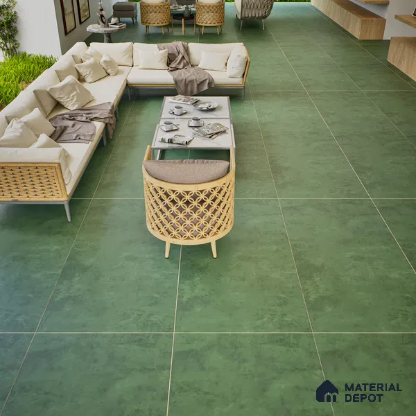 Stone Look Wall & Floor Tile TL 06614 F Neutral Verde 4 ft x 2 ft Vitrified Matte Finish - 9 mm | Random 4 | Suitable for Living Room, Bedroom, Bathroom, Kitchen, Dining (Sample)