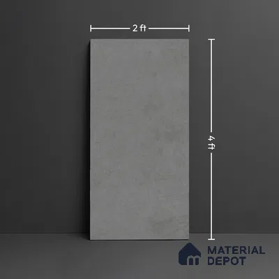 Stone Wall & Floor Tile TL 06614 N 4 ft x 2 ft Grey Vitrified Matte Finish Tile - 9 mm | Ideal for Living Room,Bedroom,Bathroom,Kitchen